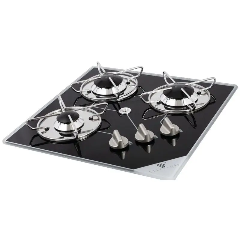 Subito Disponibile Piano cottura a gas Osculati 3 fuochi 400 x 400 mm con termocoppia di sicurezza