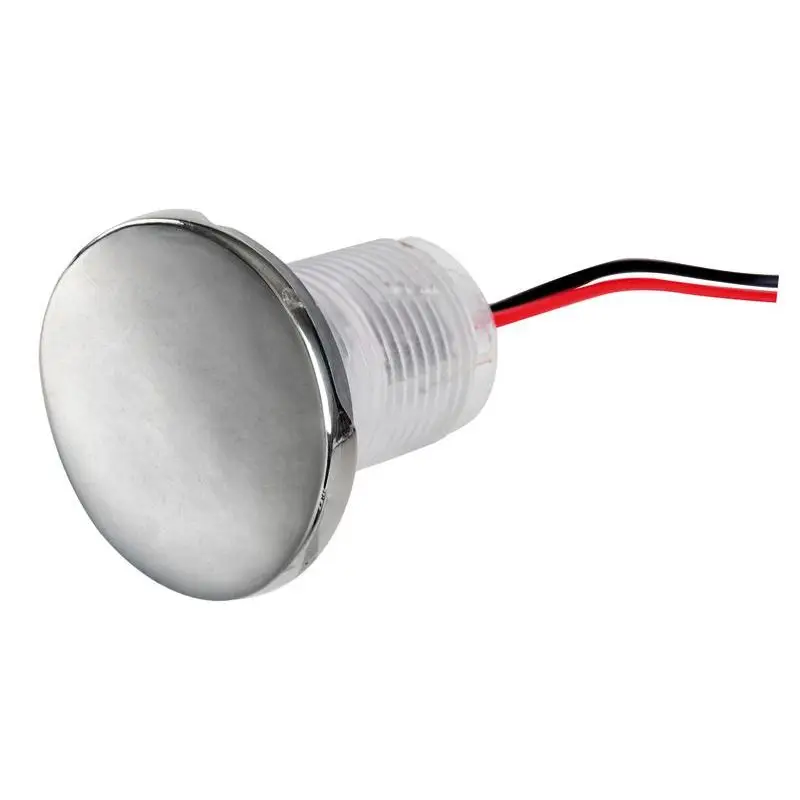 Promozione Luce LED Round bianca doppio fascio Osculati con corpo in tecnopolimero e cover in acciaio Inox AISI 316 lucidato a specchio