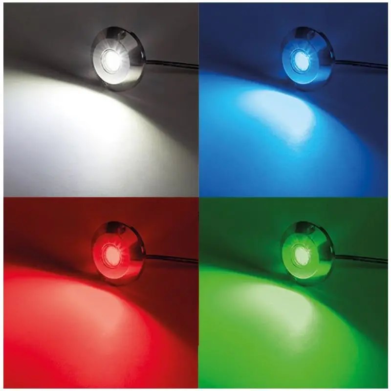 Scelto Dai Clienti Luce subacquea a LED RGBW 60 W Osculati con carcassa in acciaio inox AISI 316, vetro in borosilicato anti-graffio, fissaggio senza incasso, driver integrato 12/24 V.