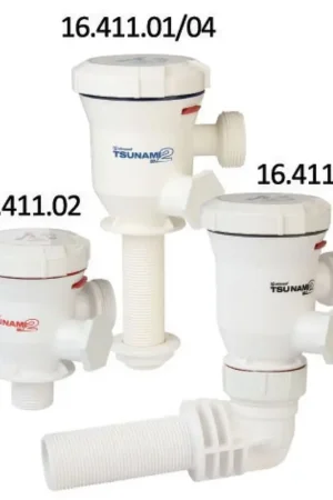 Acquista Ora Pompa areazione Attwood MK2 12V 38 l/min a 90° per vasche del pescato ed esche, montaggio facile e veloce, versione a due uscite.