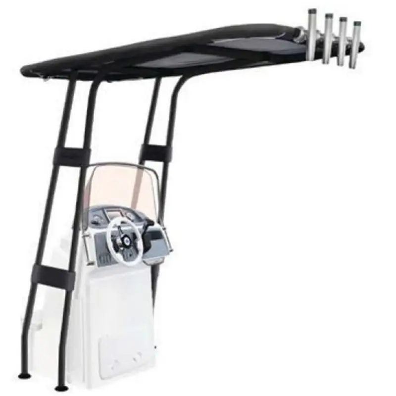 T-Top Professionale Oceansouth 2000x1400 Nero con Telo Nero - Struttura in Tubo Ø 44 mm, Raccordi in Resina Alta Resistenza, Tessuto Impermeabile e UV Resistente Must-Have
