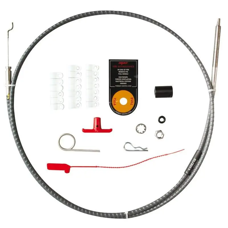 Compra Oggi Stesso Kit Cavi Attivazione Estintori Fireboy 4,8 mt - Sistema di Sicurezza Manuale per Barche conforme Guardia Costiera USA