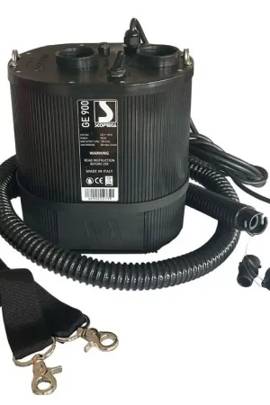 Gonfiatore Elettrico Scoprega GE 900 e GE 900AA+ PLUS - Alta Portata, Silenzioso, Ideale per Tende, Giochi, Kayak e Gommoni Nuovo Arrivo