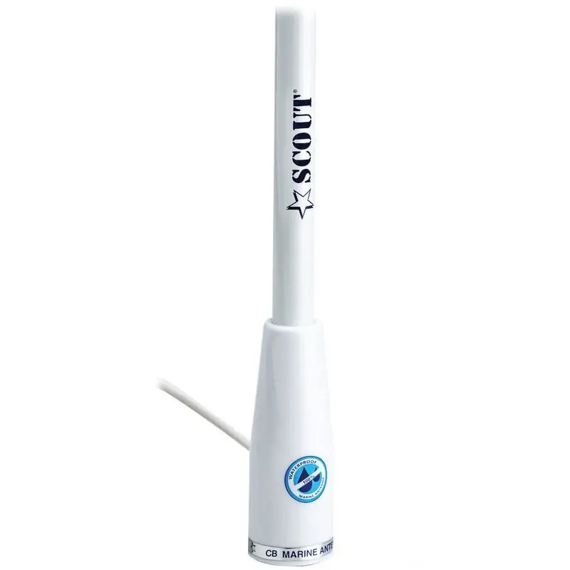 Antenna CB Scout KS-7B in Fibra di Vetro con Cavo Coassiale RG-58 - Corpo Waterproof e Filtro Anti-UV - Lunghezza 1,5 m, Attacco Standard 1 x 14 Filetti, Potenza Max 10 W Più Venduto