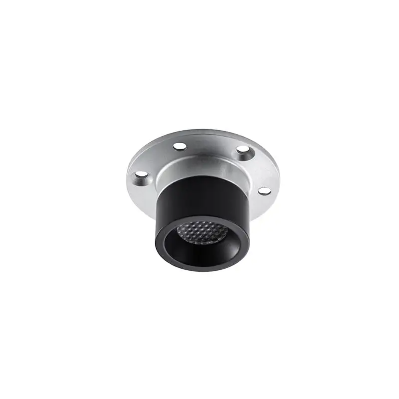 Acquista Ora Spot ad incasso ErisEris Foresti e Suardi con ghiera in ottone nera, dissipatore in alluminio anodizzato e lente direzionale, LED 3 W, 10/30 VDC, Dimmer 6018