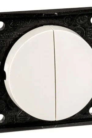 Must-Have Interruttore doppio bianco Berker modello FLOW con cornici singole e doppie