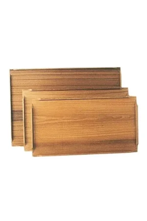 Ultima Occasione Piano in teak 50x70 cm con bordo e scarichi sugli angoli