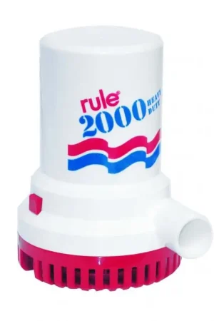 Occasione Pompa Sommersa Rule 2000 GPH 24V per Imbarcazioni Medie e Grandi, Portata 7600 l/h, Funzionamento Silenzioso, CE e ISO 8850 Certificata
