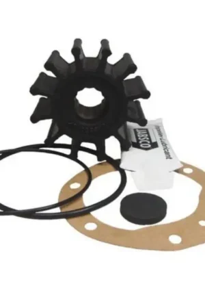 Girante Jabsco 1210-0001P con guarnizioni - Neoprene Ø 57 mm, 12 pale, spessore 32 mm, asse Ø 16 mm per motori nautici Promozione Esclusiva