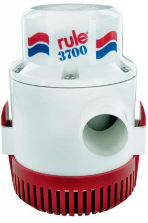 Pompa Sommersa Rule 3700GPH 12V 14A per Nautica - Portata 14000 l/h, Silenziosa e Manovrabile Ultime Pezzi