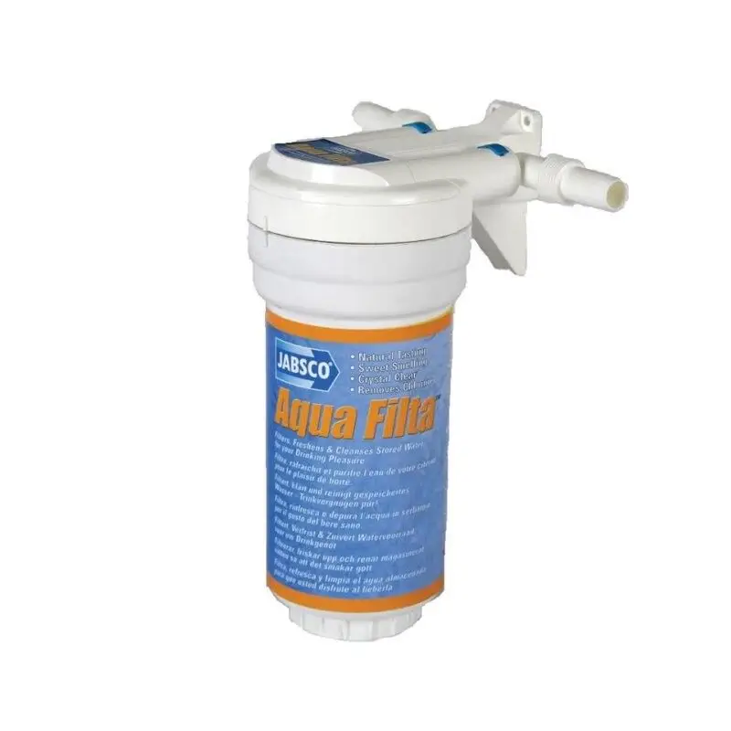 Scelto Dai Clienti Filtro per Acqua Potabile Jabsco Aqua Filta 59000-1000 con Carbone Attivo e Argento - Portata 14 lt/min, Dimensioni 230x140x100 mm, Peso 0,5 kg