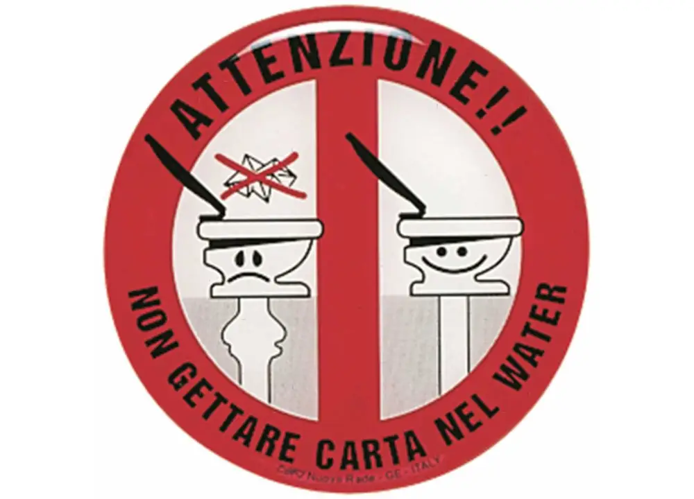 Tabella adesiva divieto ostruire wc ril Offerta Speciale