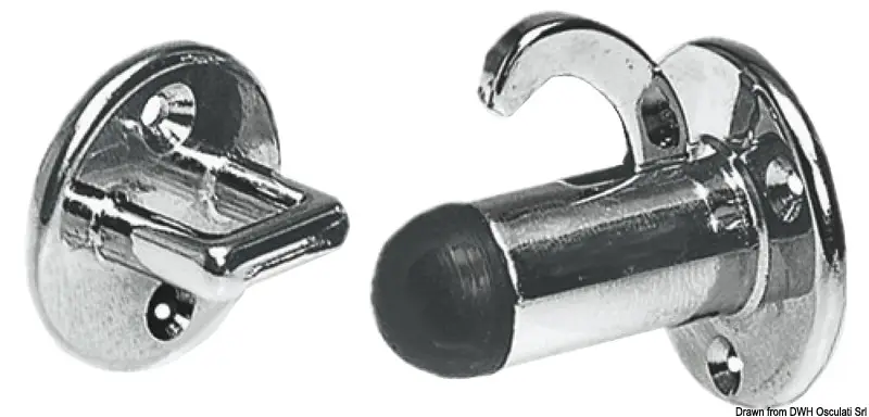 Fermaporta a Battente in Ottone Cromato Nuova Collezione