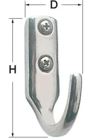 Subito Disponibile Gancetto inox 25x41 mm