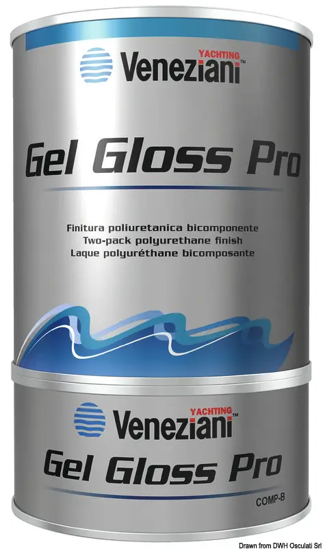Professionale Smalto bicomponente Gel Gloss bianco 0,75 l