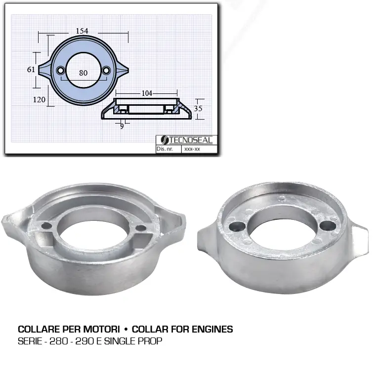 Scelto Dai Clienti Collare per Motore Serie 280 290 Single Prop