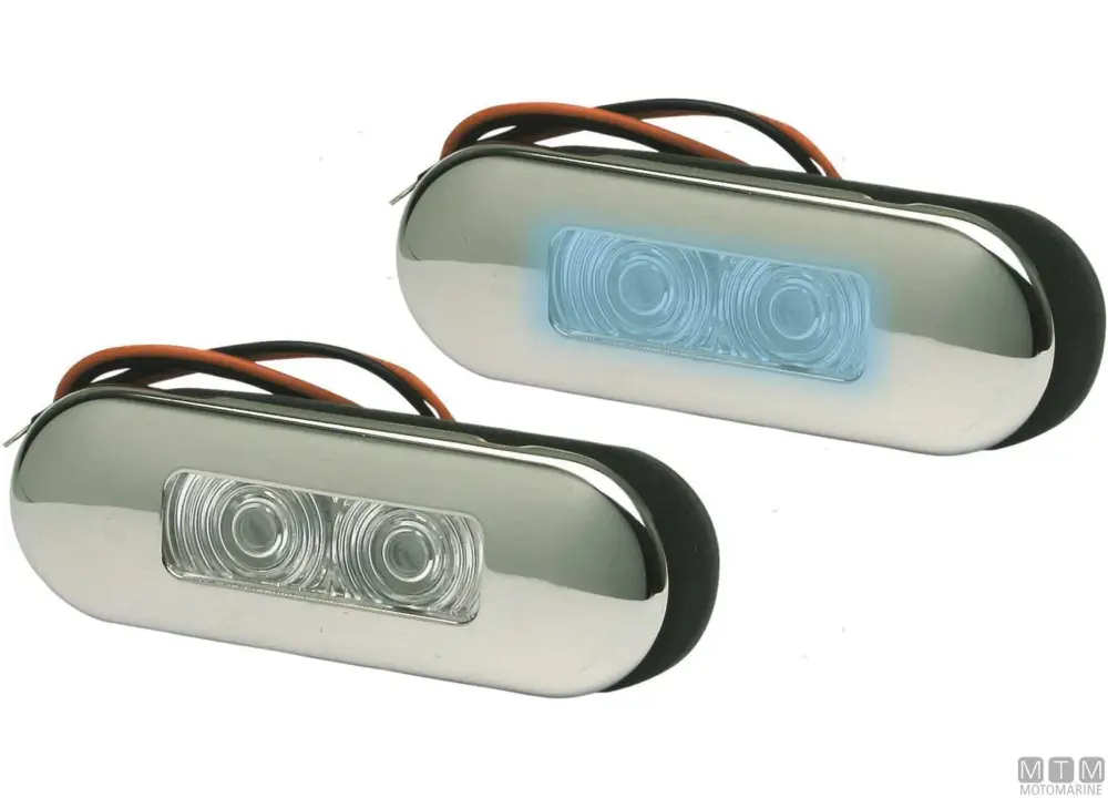 Luce led 12v flush blu ip67 l86 inox Occasione