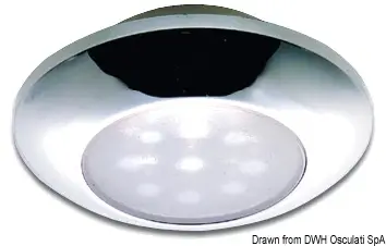 Vendita Finale Plafoniera stagna LED cromata
