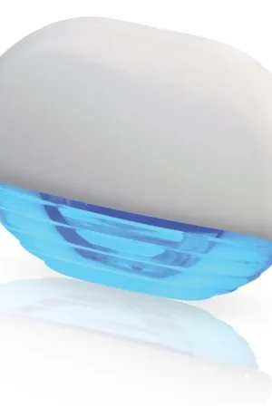 Luce di Cortesia Blu in Plastica Bianca Must-Have