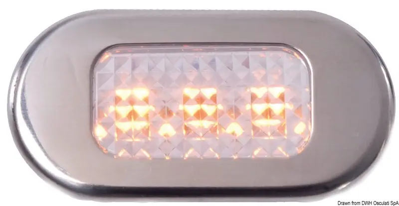 Luce cortesia inox 3 LED gialli Spedizione Espresso