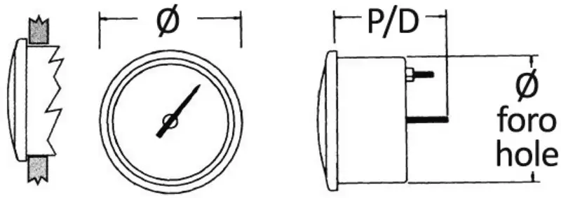 Nuova Collezione Spidometro Pitot 0-65 MPH nero/nera