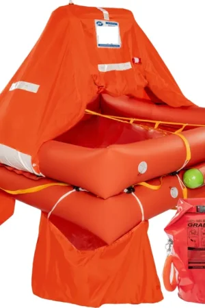 Economico Zattera di Salvataggio Eurovinil OceanDry 9650 Italia + Grab Bag Oltre 12 Miglia