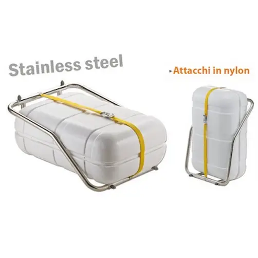 Di Tendenza Porta Zattera Telaio Regolabile Verticale in Acciaio Inox