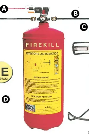 Estintore Firekill con pressostato 6 kg Subito Disponibile