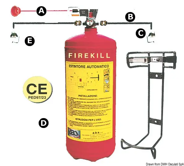 Estintore Firekill con pressostato 6 kg Subito Disponibile