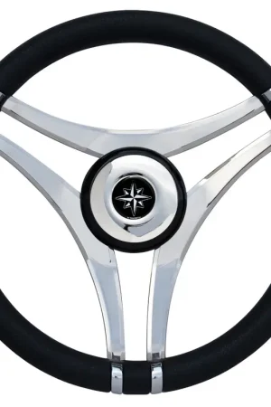Volante IMPACT nero Ø 350 mm con razze acciaio Nuova Collezione