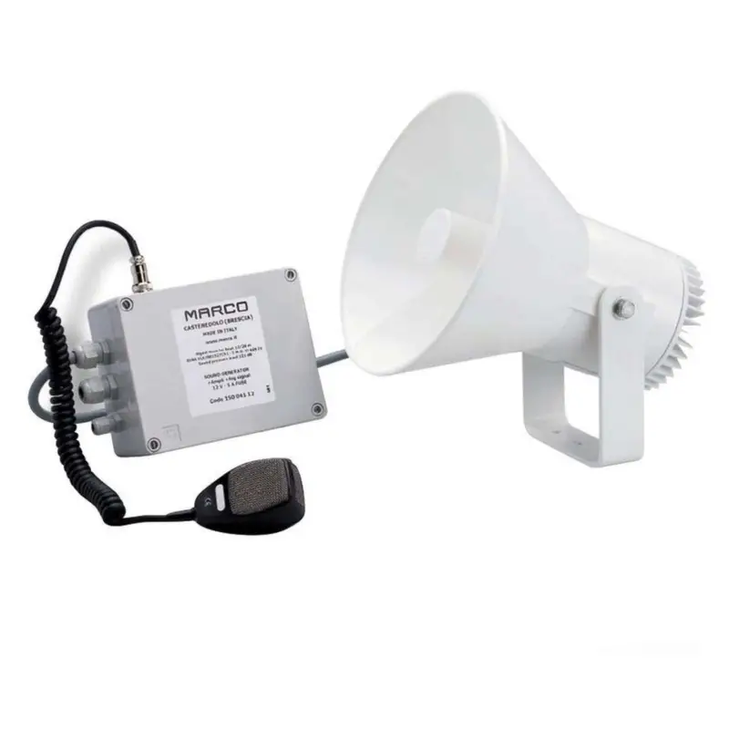 Tromba MARCO elettronica con amplificatore per imbarcazioni dai 12 ai 20 metri Promozione