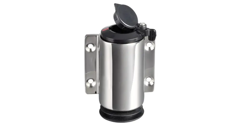 Economico Basetta a parete inox cappuccio nero 3 contatti