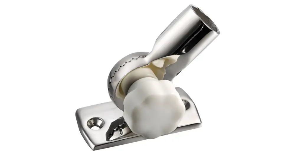Scelto Dai Clienti Basetta inox regolabile con pomello bianco