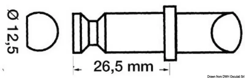 Scelto Dai Clienti Scalmo plastica/ottone 12,5 x 26,5 mm