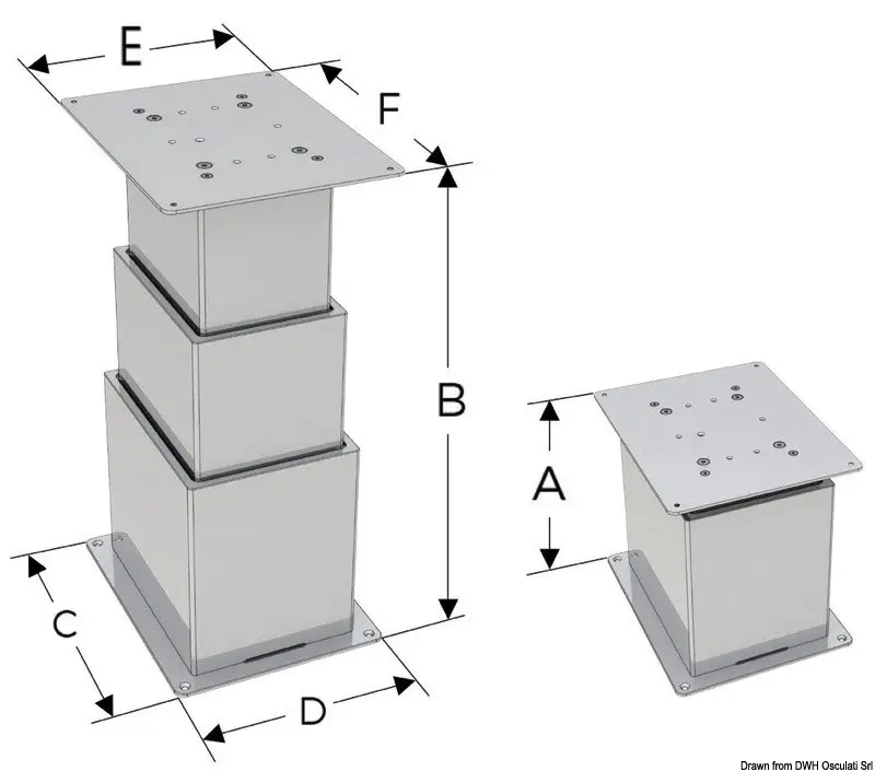 Quantità Limitata Gamba Square 3 stadi 12V
