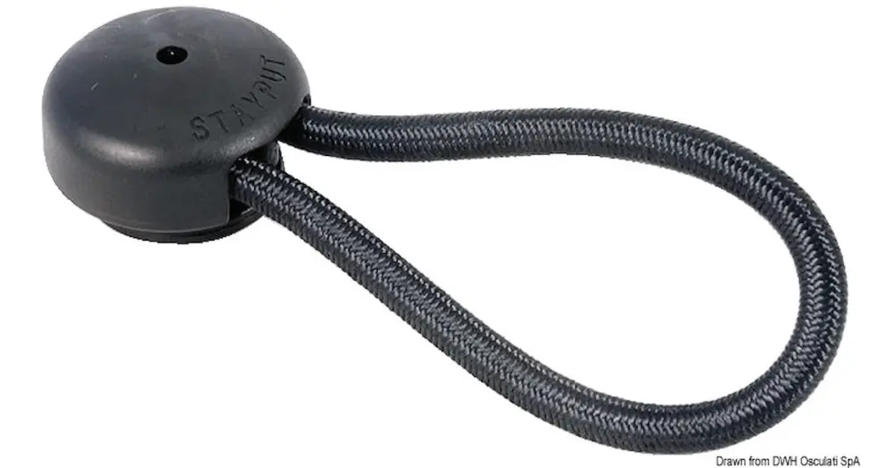 Esclusivo Gancio elastico nero 80 mm