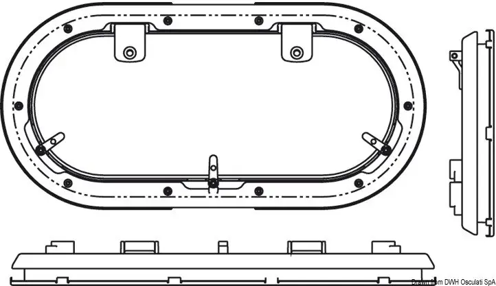 Reso Gratuito Oblò ovale Bomar Flagship 216 x 444 mm