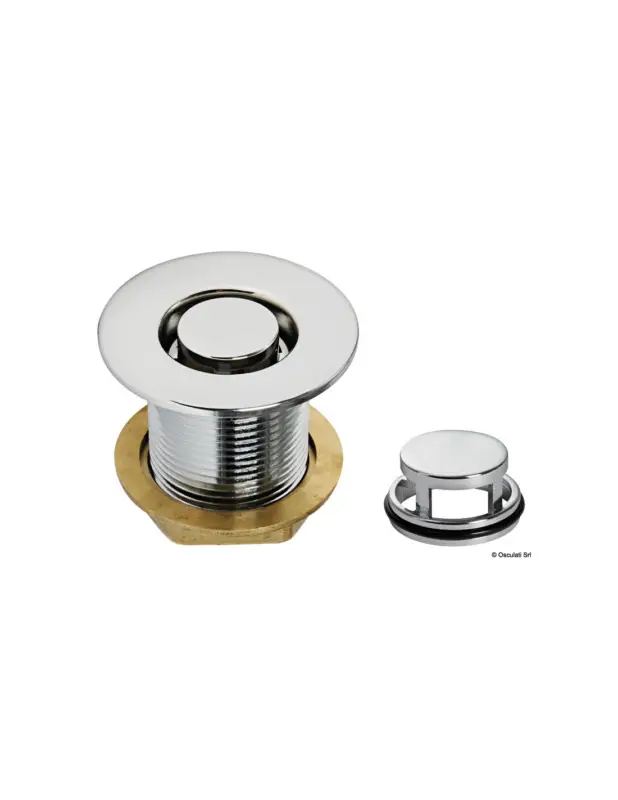 Scarico da pozzetto a filo in ottone cromato con filtro removibile Spedizione Espresso