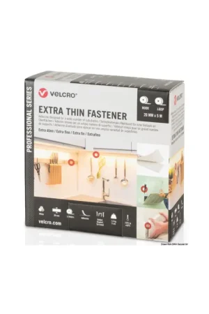 Offerta VELCRO Brand EXTRA THIN Fastener bianco, rotolo 20 mm x 5 m