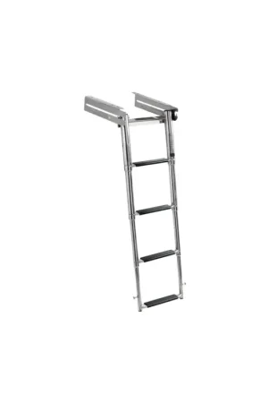 Scaletta a scomparsa 4 gradini con gradino a sbalzo, inox Offerta Speciale