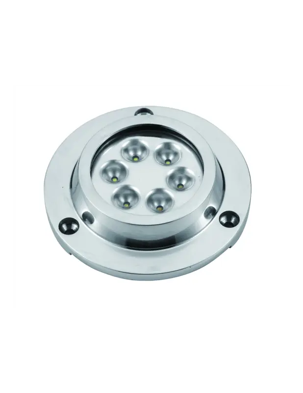 Prezzo Ridotto Luce subacquea 6 LED 15W inox AISI 316, IP68, 8-30V, Ø94x21 mm