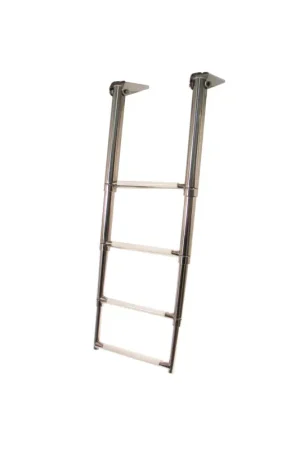 Compra Online Scaletta telescopica inox AISI 316, 4 gradini plastica bianca, sopra