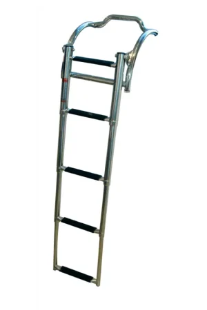 Scaletta telescopica ribaltabile inox AISI 316 gommoni, 5 gradini, Ø 500 mm Economico
