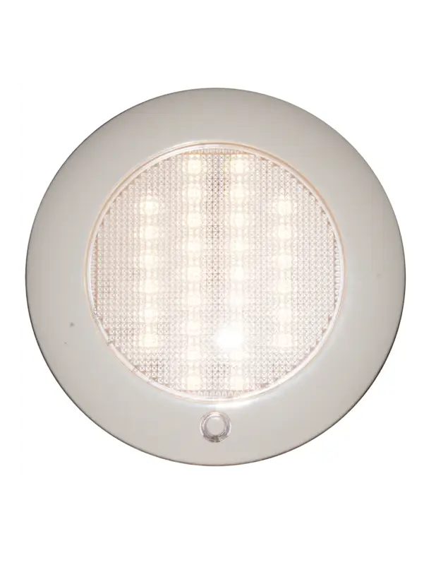 Plafoniera ABS LED bianco-rosso 6W, luce calda 390 lm, IP65, switch touch Ultima Occasione