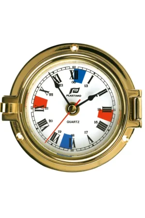 Plastimo orologio al quarzo in ottone lucido, quadrante Ø75 mm Compra Adesso