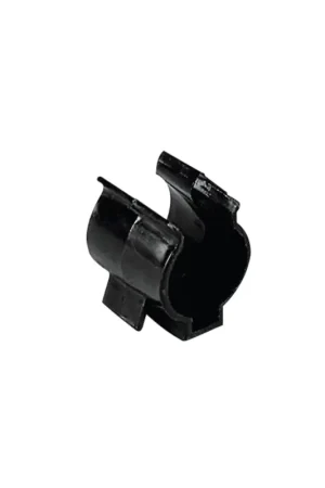 Nuova Collezione Nuova Rade clips plastica nera, Ø 15/32 mm, fissaggio 2 viti