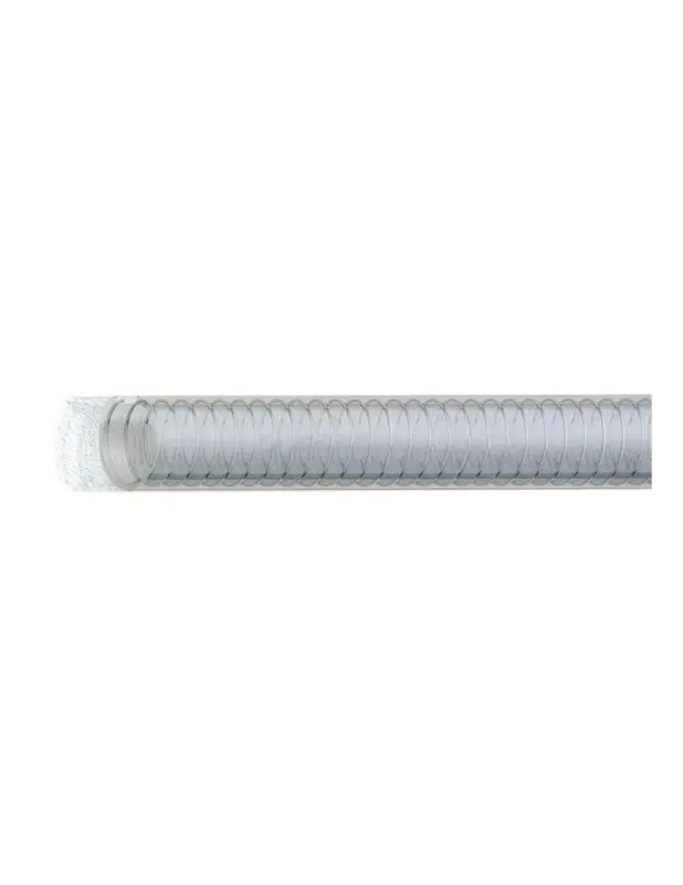 Spedito Oggi Hoses Technology tubo spiralato PVC trasparente 4 bar, Ø 12-70 mm, rotolo
