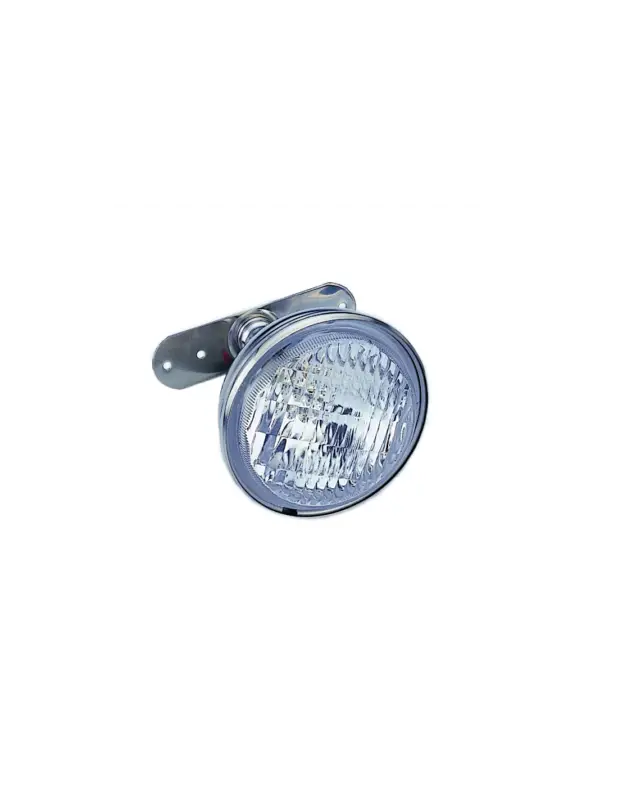 Proiettore crocetta inox, giunto sferico snodato, parabola Ø100 mm, H3 55W Consegna Rapida