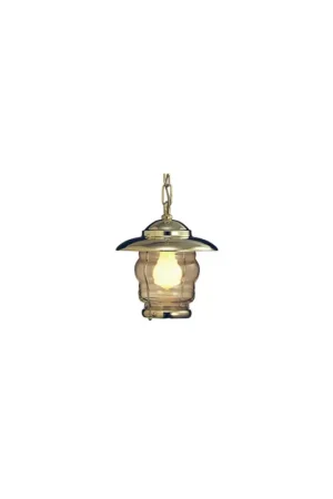 Lampada a soffitto Prisma, ottone e vetro prismatico, catena 60 cm, 220V Pagamento Sicuro