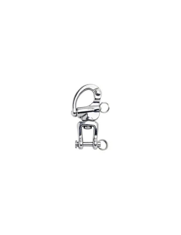 Più Venduto Moschettone da spi con grillo girevole, inox AISI 316, 74 mm